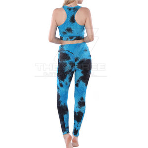 Conjunto de Yoga sin Costuras para Mujer, Elegante, de Cintura Alta, Elástico y Transpirable, Leggings y Top Corto para Entrenamiento Diario y Yoga - Product Image 3