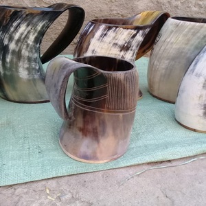 Mug à boire en corne de buffle fait main, forme naturelle, style viking, pour bière, café, décoration, cadeau - Product Image 4