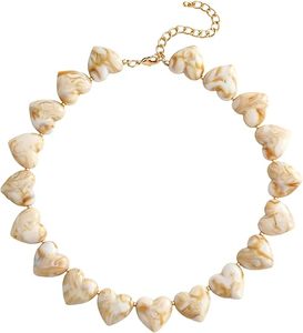 Collar de Corazón Acrílico para Mujer, Estilo Punk Vintage, Collar Grueso, Accesorio de Moda - Product Image 1