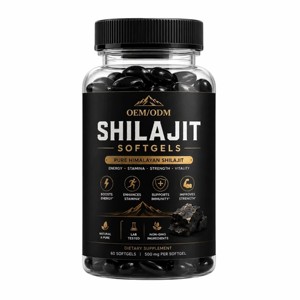 Easy to Consume 100% Natural Shilajit Extract Softgel Capsule Food Grade Shilajit Capsule for Strength & Endurance Support - Product Image 2