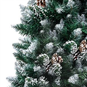 Albero di natale a LED con pigne e neve bianca 82.7 pollici albero di natale artificiale - Product Image 4