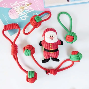 Juguetes para Perros con Logotipos Personalizados para Juego Diario, Juego de Cuerdas Navideñas, Nudo Resistente a Mordidas, Nuevo Juguete de Cuerda de Algodón para Mascotas, Personalizado - Product Image 4