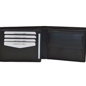 Cartera Larga Unisex de Cuero Genuino con Múltiples Ranuras para Tarjetas y Ventana para Identificación, Diseño Minimalista con Cierre Plegable - Product Image 6