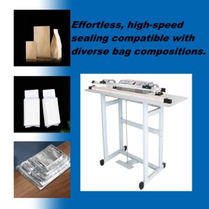Scelleuse verticale commerciale à pédale de 3 mm de largeur 1000EU pour l'emballage et la préparation des sacs en magasin et en entrepôt - Product Image 2