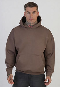Sudadera con Capucha Extra Grande Personalizada, 400g, Color Marrón, 100% Mezcla de Algodón, Forrada, Antiencogimiento, Transpirable, Estilo Urbano, OEM ODM - Product Image 5