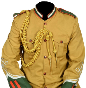 Aiguillettes de haute qualité en or et argent pour uniformes d'infanterie – Vente en gros d'aiguillettes personnalisées avec cordons dorés et embouts - Product Image 4