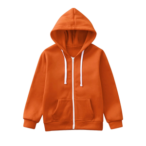Sudadera con Capucha Unisex para Niños y Niñas, con Cierre, Manga Larga, Color Sólido, Estilo Casual Elegante, con Logotipo Personalizado, Venta al Por Mayor - Product Image 1