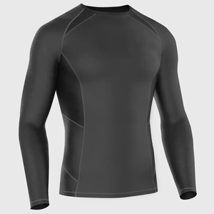 Conjunto Deportivo de Compresión de 2 Piezas para Hombre, de Alta Calidad, Secado Rápido, Poliéster y Spandex, Traje Deportivo sin Costuras, Protección UV - Product Image 6