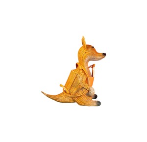 Cesta de Almacenamiento Premium de Mimbre de Ratán con Forma de Canguro, Bolso de Mimbre Hecho a Mano con Forma de Animal, Caja Organizadora de Artículos Varios con Canguro Bebé - Product Image 3
