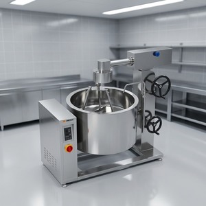 Induction Rotating Jacketed Steam Kettle Amicook 380V/440V Model kitchen utility hygienic professional grade high temperature - Product Image 6