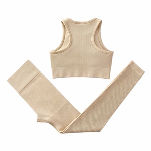 Conjunto de Yoga para Mujer con Logotipo Personalizado de Nuevo Diseño, Ligero, Transpirable, de la Mejor Calidad, Ropa Deportiva para Gimnasio, Ropa Deportiva sin Costuras - Product Image 5