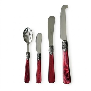 Juego de cubiertos de postre y fruta con mango de nácar plateado, estilo victoriano antiguo, para el hogar, la cocina, el restaurante y la comedor. - Product Image 5