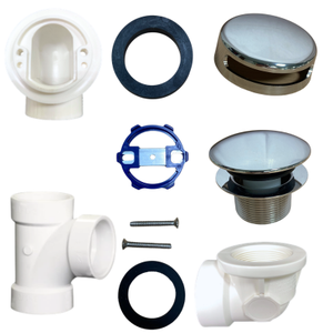 PSP0057 Kit de trop-plein pour baignoire Pack de 40 tuyaux en PVC pour plombiers - Product Image 1