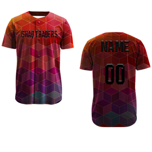 Camiseta de Béisbol Unisex Ishaq Traders, Diseño a Cuadros Rojos, Impresión por Sublimación, Transpirable, 100% Poliéster, Fusión sin Costuras, Uniforme para Adultos - Product Image 3