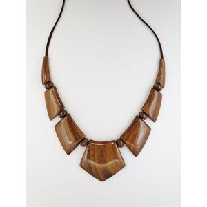 Vintage <b>Boho</b> Wooden <b>Necklace</b> for Women Handmade Jewelry Findings with a Retro Look - Product Image 2