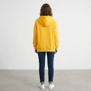 เสื้อฮู้ดดี้ผู้หญิงสีเหลืองขนาดใหญ่ สไตล์ลำลอง ผ้าฟลีซ เสื้อสเวตเชิ้ตพรีเมียม เสื้อฮู้ดดี้ผู้หญิงผ้าฝ้ายนุ่ม สตรีทแวร์ - Product Image 4