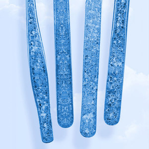 Pince à cils Ice Flower antistatique 3D de précision professionnelle pour extensions de cils et sourcils, outils de maquillage pour grossistes - Product Image 5