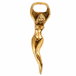Abridor de Botellas de Cerveza Decorativo de Latón Hecho a Mano con Figura de Mujer Desnuda, Herramienta de Bar Coleccionable para Entretenimiento y Regalos - Product Image 1