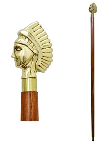 Elegante bastón de latón y madera para apoyo de moda y asistencia de movilidad premium para caballeros. - Product Image 5