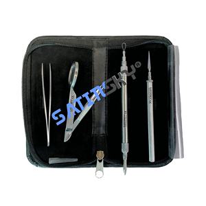 Lot de 10 pinces à éclats en acier inoxydable de haute qualité Pince à épiler à pointe fine 4.5 \ "Ensemble d'instruments chirurgicaux - Product Image 2