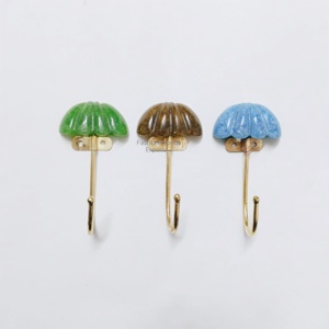 Gancho de Pared de Estilo Vintage con Cúpula de Resina y Gancho Metálico, Gancho Decorativo para la Entrada, Organización, Colgar Abrigos y Decoración - Product Image 5