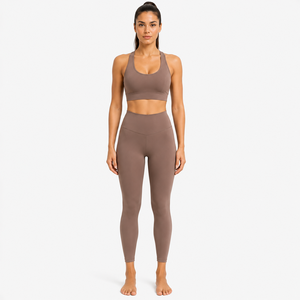 Women V Waist Yoga Set High Waist Leggings Sports Bra Fitness Gym Workout Activewear Set - Product Image 3