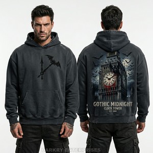 เสื้อฮู้ดซิปเต็มตัวแบบสั่งทำพิเศษสำหรับผู้ชาย เสื้อฮู้ดโอเวอร์ไซส์สไตล์สตรีทแวร์ ซิปปิดหน้า ผ้าฝ้ายฟลีซหนานุ่ม เสื้อสเวตเชิ้ตซิปเปล่าสำหรับผู้ชาย - Product Image 2