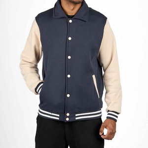 Chaqueta Universitaria Personalizada para Hombre, Mezcla de Lana, Manga de Piel de Vaca, Cierre de Cremallera, Logotipo Bordado, Secado Rápido, Transpirable - Product Image 3