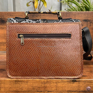 กระเป๋าถือหนังวัวลายหนังงูสไตล์คลาสสิกสำหรับผู้หญิงกระเป๋าสะพายพาดลำตัวมีหลายสีสำหรับใช้ในชีวิตประจำวัน - Product Image 5