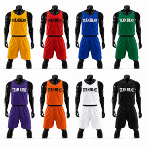 Tenue d'entraînement de basketball personnalisée, légère et respirante, ensemble maillot et short avec logo et numéro d'équipe personnalisés - Product Image 2