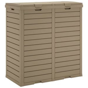 Contenedor de Basura para Exteriores de Polipropileno Color Marrón Claro, 30.7"x16.1"x33.9" - Product Image 4