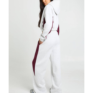 Conjunto Deportivo para Mujer, Estilo Athleisure, con Sudadera con Capucha y Cierre, Pantalones Jogger con Parches, Corte Regular - Product Image 5