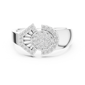 <b>UNIQUE</b> MEN'S CUT LAB GROWN DIAMOND <b>RING</b> SET 18KT SOLID WHITE GOLD RHODIUM PLATED CERTIFIED <b>ENGAGEMENT</b> WEDDING DAILY/Office Use - Product Image 1