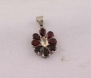 Colgante de Granate Rojo Natural con Engaste de Plata de Ley 925, Estilo Vintage, Collar de Piedras Preciosas, Joyería al por Mayor, Diseño Retro 18 - Product Image 4