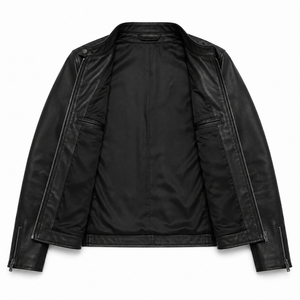 Chaqueta de Motociclista para Hombre, de Cuero Genuino con Revestimiento Premium, Logotipo Frontal, Personalizada, Ropa de Invierno, Venta al Por Mayor de Fábrica - Product Image 3