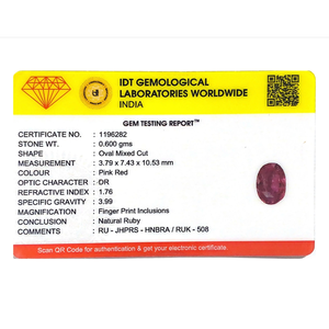 Natural Certified Sri Lankan Ruby 3 Carat Loose Gemstone for Fine Jewelry - Product Image 4