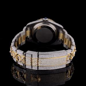 Reloj de Pulsera de Diamante Moissanite Personalizado de Alta Calidad, Claridad VVS, Relojes de Pulsera con Incrustaciones de Diamantes para Hombre y Mujer, Precios de Fábrica - Product Image 2