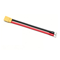 Câble adaptateur de batterie pour vélo électrique, moto, scooter, 21 cm, 8 AWG, avec connecteur XT90 femelle/mâle vers prise à anneau torique
