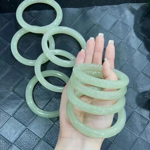 Vintage Green Resin Bangle Handcrafted Floating Flower Geometric Bracelet Indian Style Gift <b>Jewelry</b> for Women - Product Image 5
