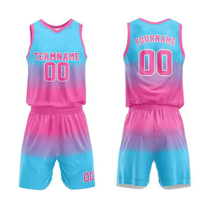 Uniformes de Baloncesto Personalizados de Poliéster para Hombre, Jersey y Pantalones Cortos Transpirables de Secado Rápido, Conjuntos Deportivos con Cuello en V - Product Image 4