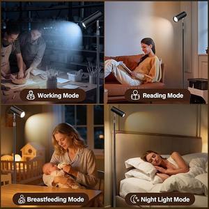 Lampe sur pied de luxe avec base en marbre et cadre doré pour villas et projets haut de gamme - Product Image 4