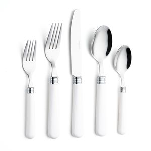 Juego de cubiertos de acero inoxidable para el hogar con cuchara, tenedor, cuchillo y utensilios de servir para la cocina familiar. - Product Image 1