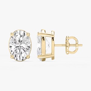 Boucles d'oreilles clous de luxe en or 18 carats pour femme, diamant de laboratoire 2 carats, D VS1, certifié IGI, sertissage 4 griffes, cadeau de fiançailles, mariage, usage quotidien - Product Image 3