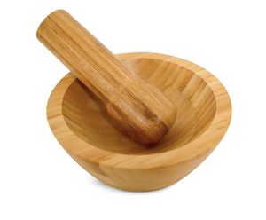 Ensemble classique de mortier et pilon en bois pour moudre les épices, les herbes, les graines et préparer facilement des recettes traditionnelles - Product Image 2