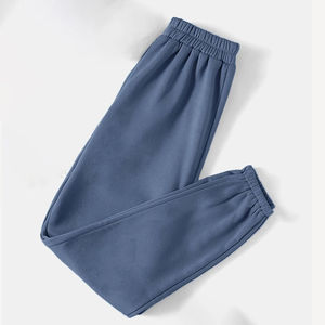 Pantalon de survêtement décontracté pour femme, fabriqué par OEM, avec décoration élastique, en toile, devant plat, respirant, pour l'hiver - Product Image 3