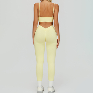 Conjunto de Leggings y Top de Yoga para Mujer, al por Mayor, Personalizado, Ecológico, Transpirable, Ligero, con Cintura Elástica, para Fitness, Gimnasio y Ropa Deportiva - Product Image 2