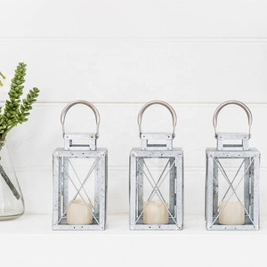 Hand Galvanized House <b>Lantern</b> Best Selling Home Decor Luxury Candle Jar Metal in Iron Sheet High Finishing Candle <b>Lamp</b> - Product Image 4