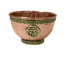 Cuenco de Cobre Pentáculo para Ofrendas en el Altar, Decoración con Incienso Aromático y Sahumerio, para Toda Temporada, 3 Pulgadas - Product Image 1