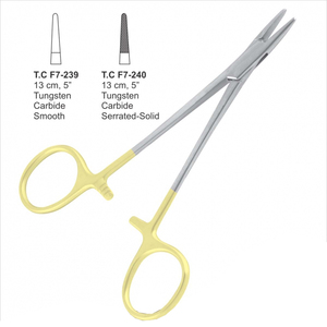 Porte-aiguille Castroviejo TC Forceps 9 cm droit, instrument microchirurgical très demandé, en acier inoxydable allemand, pour chirurgie. - Product Image 4