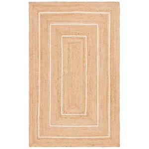 Braided Jute Modern Geometric Jute Area <b>Rug</b> Rectangle Natural Beige <b>Flat</b> Weave Eco Friendly Living Room <b>Rug</b> - Product Image 1